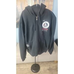 LRG No47 Lifted Research Group Black Hoodie Sweatshirt Drawstring Pocket...